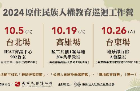 2024年原住民族人權教育巡迴工作營